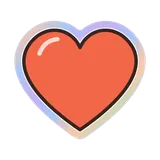 Heart vinyl sticker